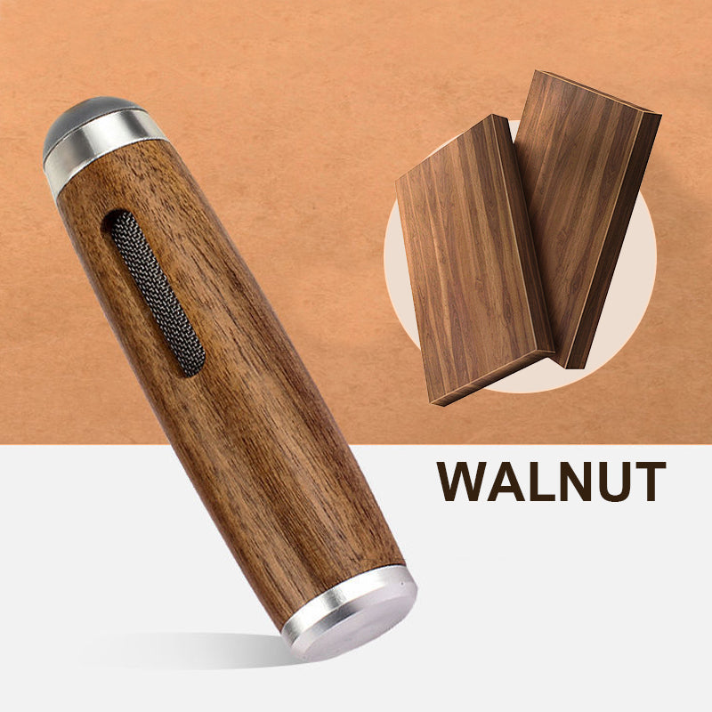 Porta cigarrillos de madera para coche, antihollín, portátil