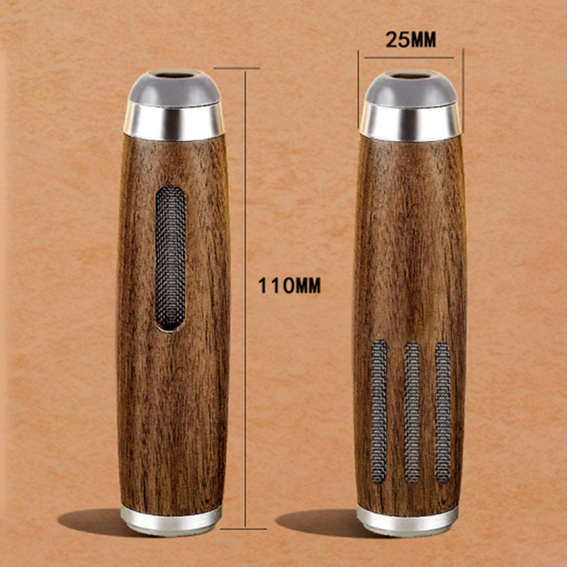 Porta cigarrillos de madera para coche, antihollín, portátil