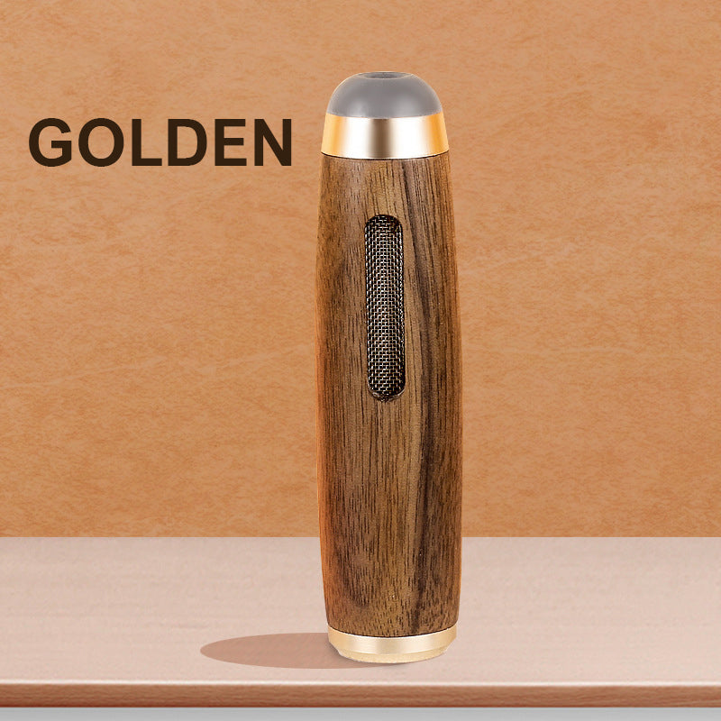 Porta cigarrillos de madera para coche, antihollín, portátil