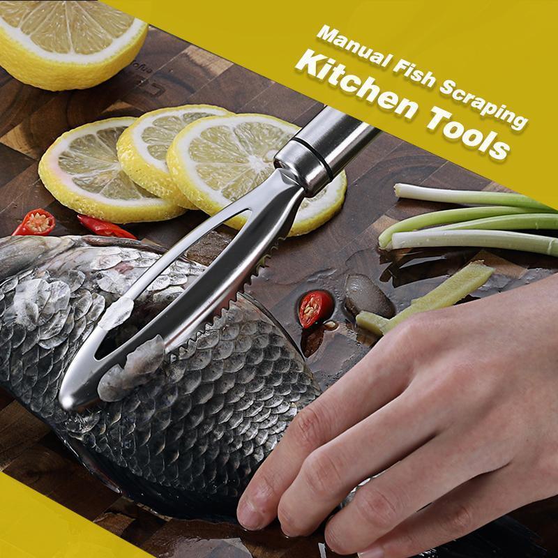 Utensilios de cocina manuales para raspar pescado