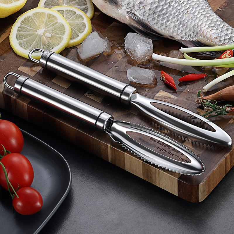 Utensilios de cocina manuales para raspar pescado