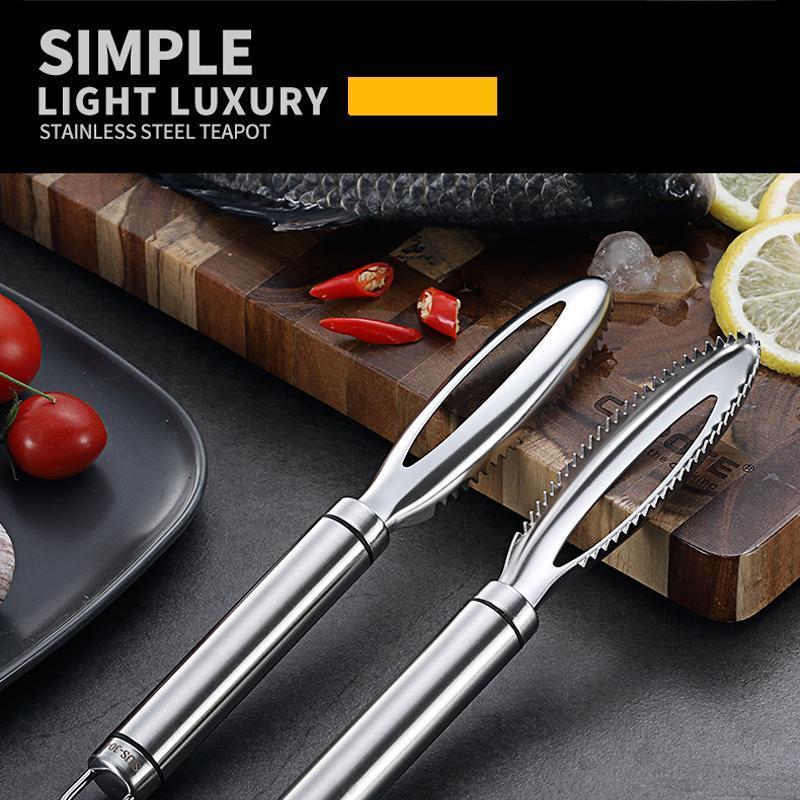 Utensilios de cocina manuales para raspar pescado