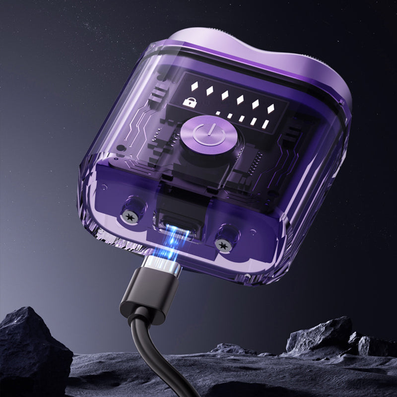 Mini afeitadora eléctrica transparente futurista éxito