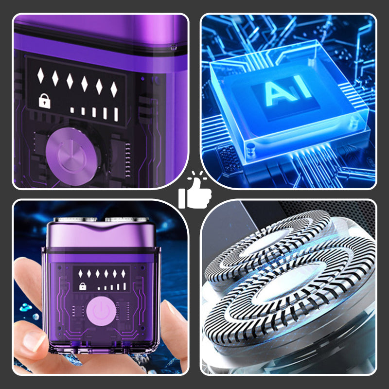 Mini afeitadora eléctrica transparente futurista éxito