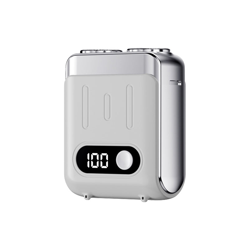 Mini afeitadora eléctrica rotativa portátil para hombre