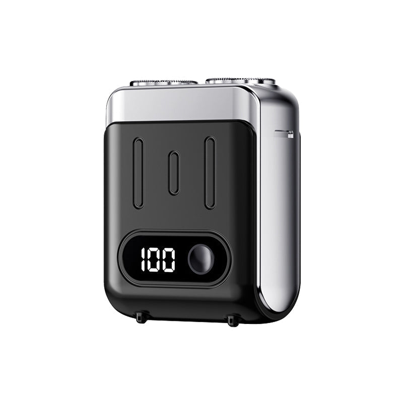 Mini afeitadora eléctrica rotativa portátil para hombre