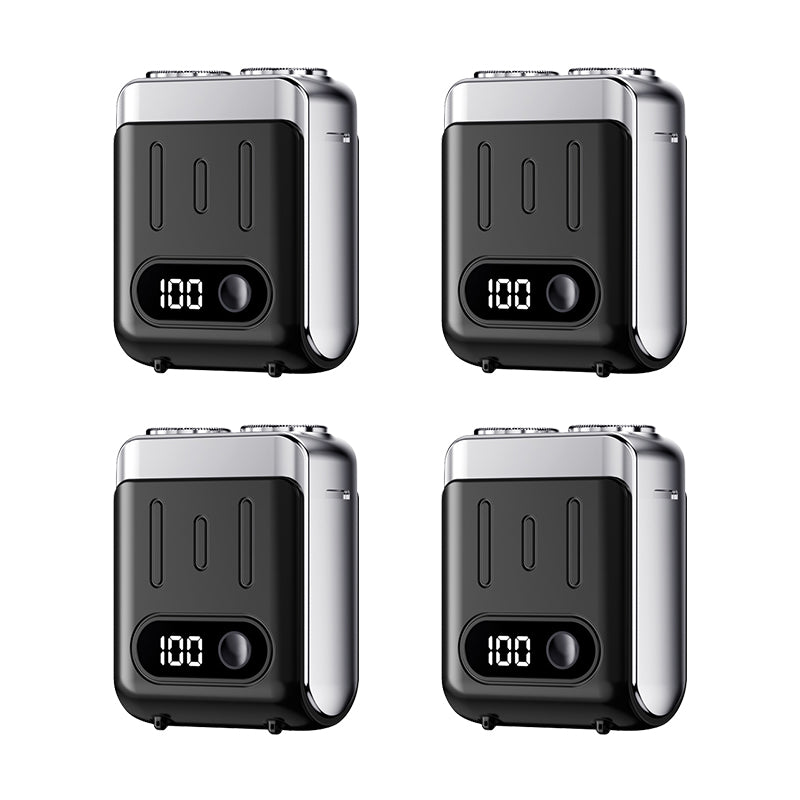 Mini afeitadora eléctrica rotativa portátil para hombre