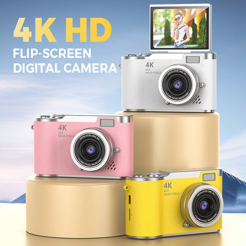 🌈 Cámara digital 4K HD con pantalla abatible 📷