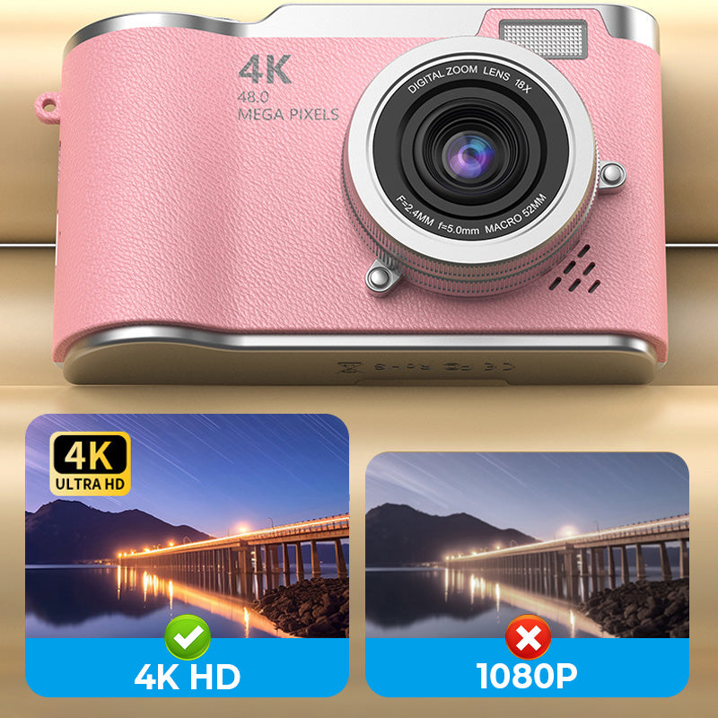 🌈 Cámara digital 4K HD con pantalla abatible 📷