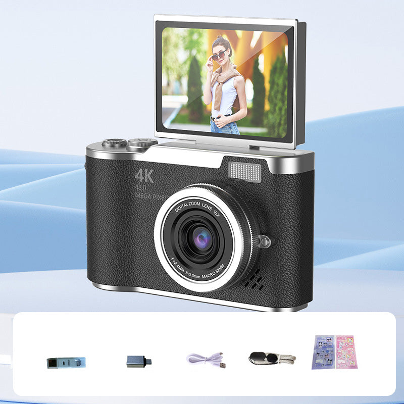 🌈 Cámara digital 4K HD con pantalla abatible 📷