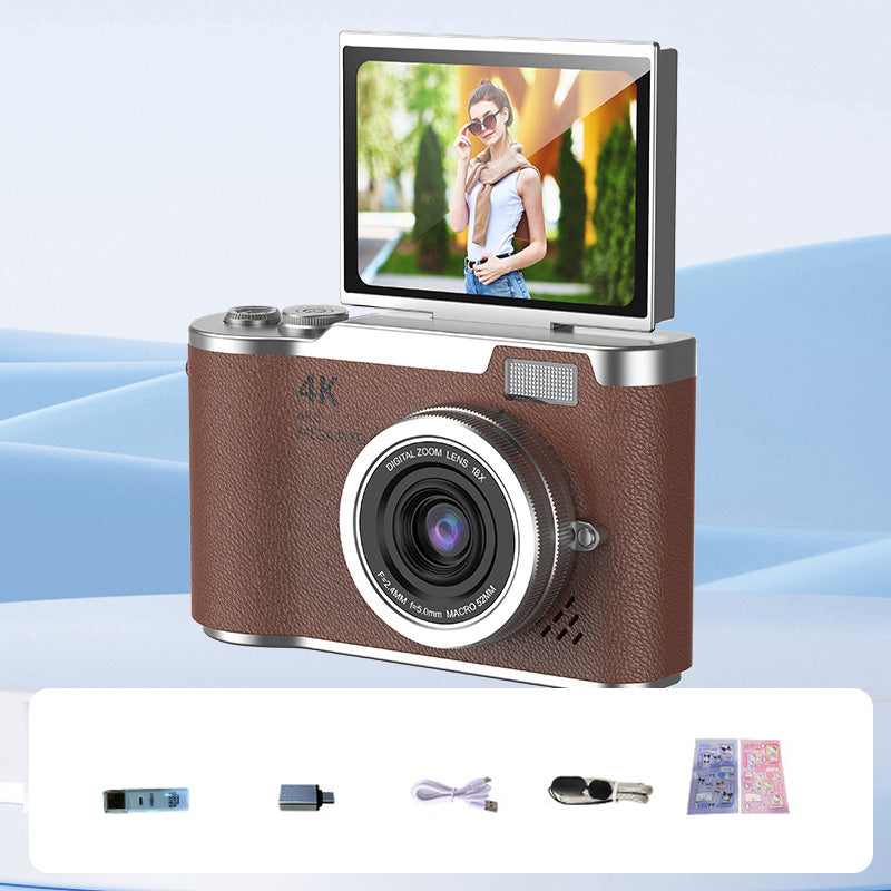 🌈 Cámara digital 4K HD con pantalla abatible 📷