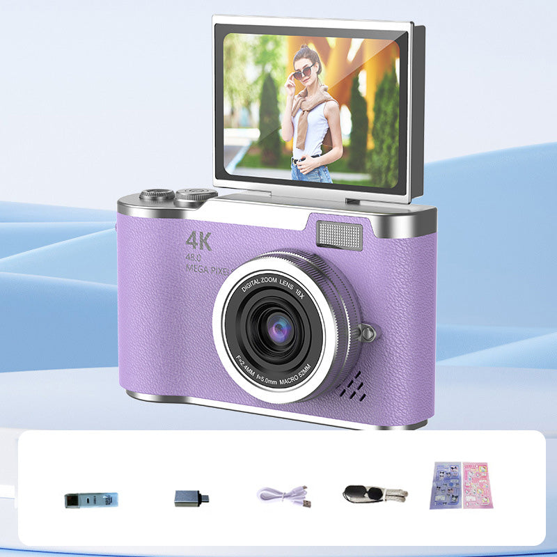 🌈 Cámara digital 4K HD con pantalla abatible 📷