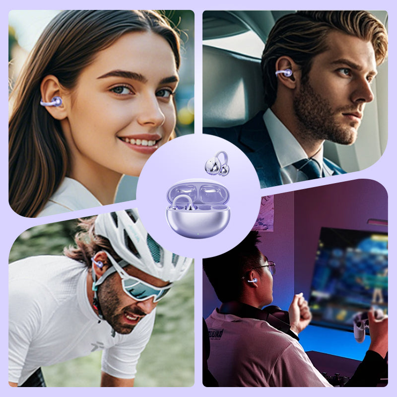🎧 ¡50 % DE DESCUENTO AHORA! 💎 Auriculares abiertos de clip Bluetooth 5.4 – Cancelación de ruido y sonido estéreo – Perfectos para deporte, llamadas o viajes – ajuste seguro, larga duración de batería 🔋✨🏃‍♂️