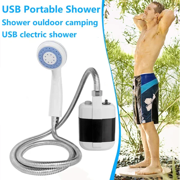 ✨Ducha portátil para camping con caudal ajustable🚿