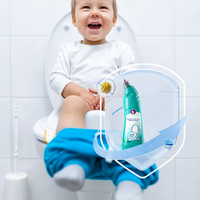 Solución de limpieza espuma para inodoros sin frotar