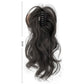 Extensión de cola de caballo rizada y recta con pinza para el cabello
