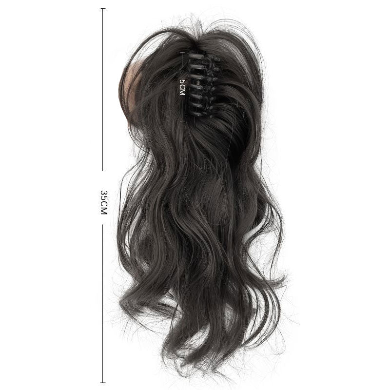 Extensión de cola de caballo rizada y recta con pinza para el cabello
