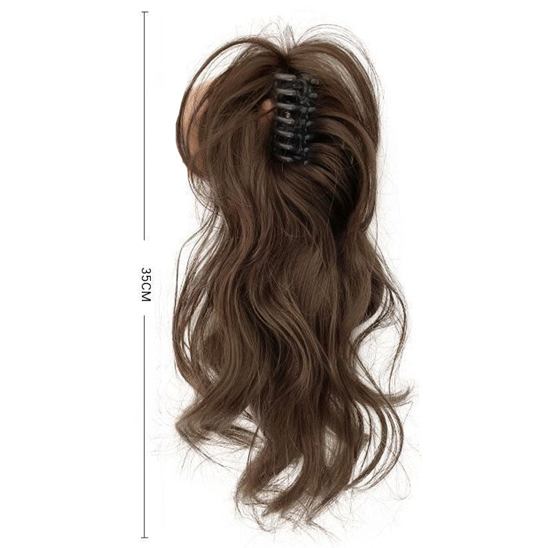 Extensión de cola de caballo rizada y recta con pinza para el cabello