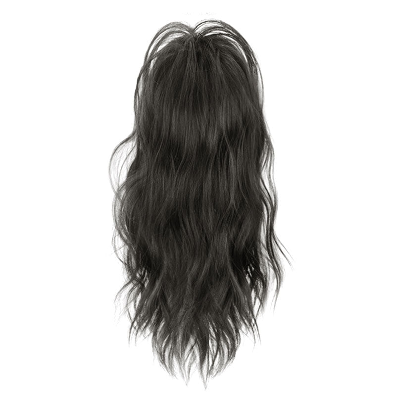 Extensión de cola de caballo rizada y recta con pinza para el cabello