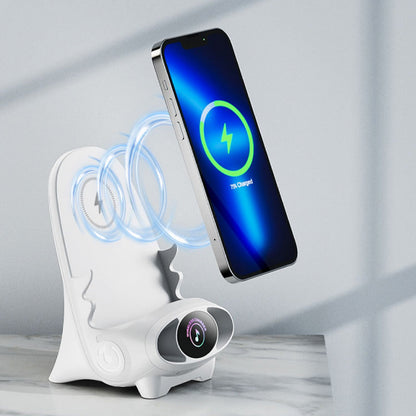 Mini silla inalámbrica de carga rápida multifuncional soporte de teléfono
