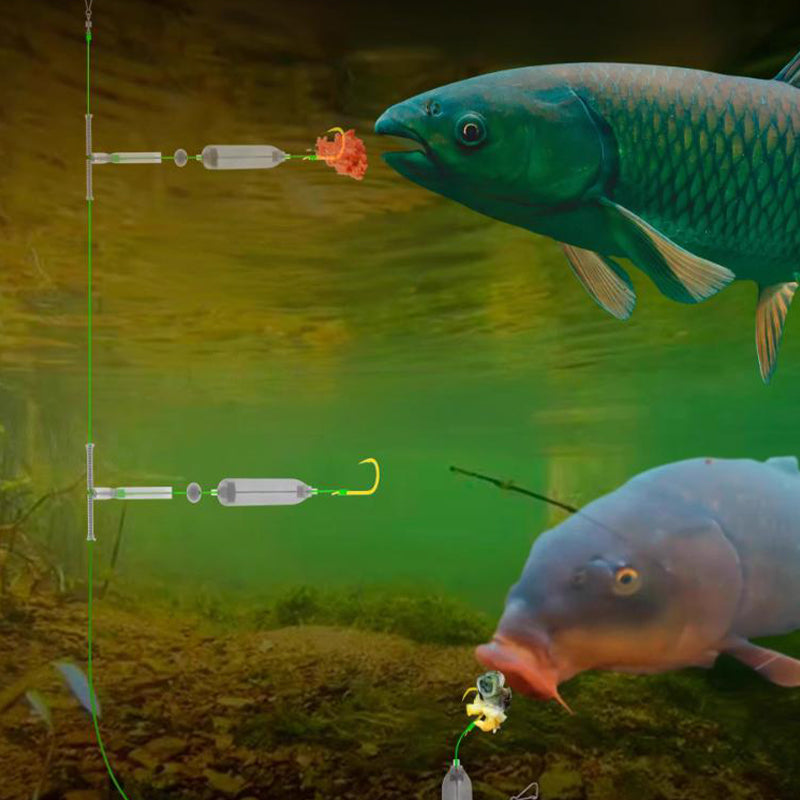 🔥Aparejo de pesca de fondo antideriva con 3 anzuelos