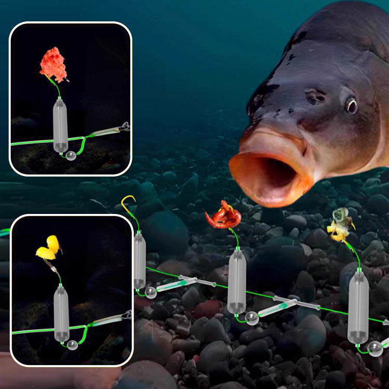 🔥Aparejo de pesca de fondo antideriva con 3 anzuelos