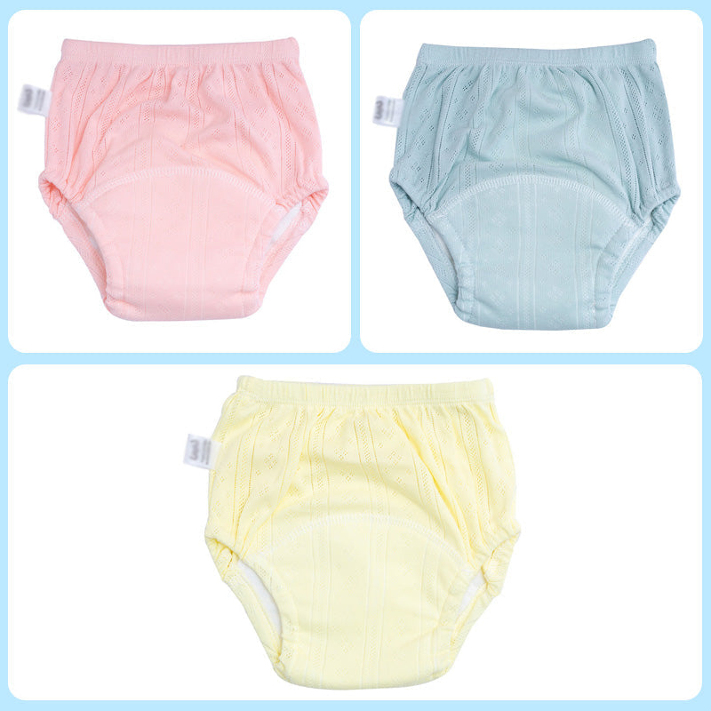 Pantalones de entrenamiento de algodón transpirables y cómodos para bebé