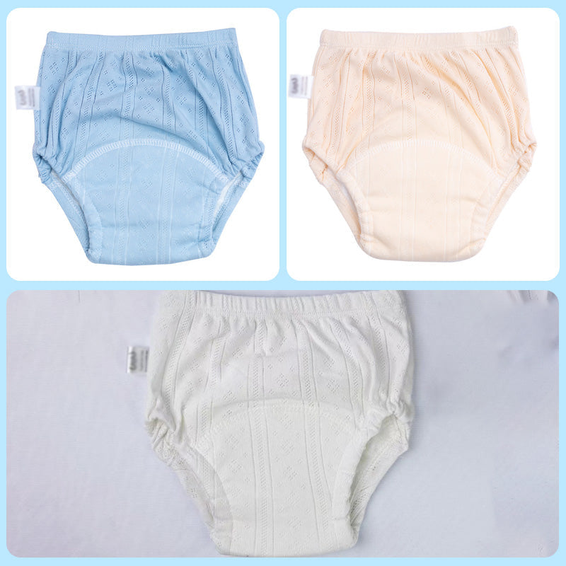 Pantalones de entrenamiento de algodón transpirables y cómodos para bebé