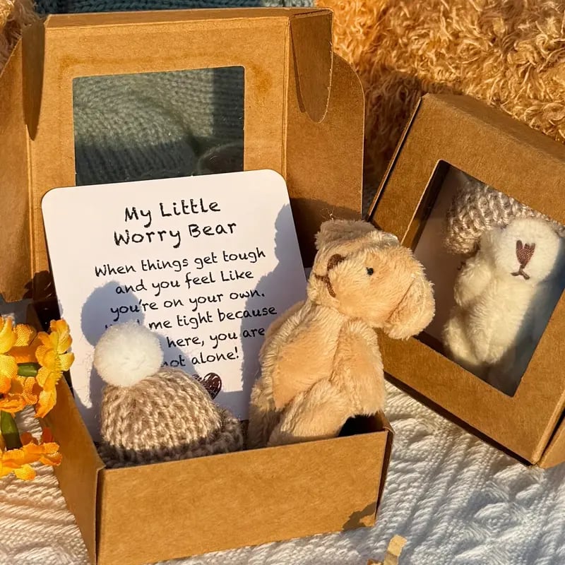 50% OFF💖Healing Doll Gift🎁Handmade Mini Plush Teddy Bear in Box
