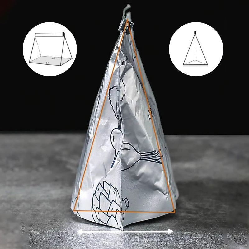 Bolsas de almacenamiento reutilizables con cierre de papel de aluminio