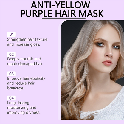 Mascarilla morada contra el cabello amarillo