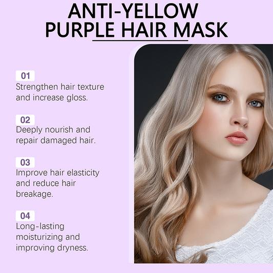 Mascarilla morada contra el cabello amarillo