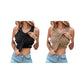 🔥Camiseta sin mangas de canalé con sujetador con repisa para mujer
