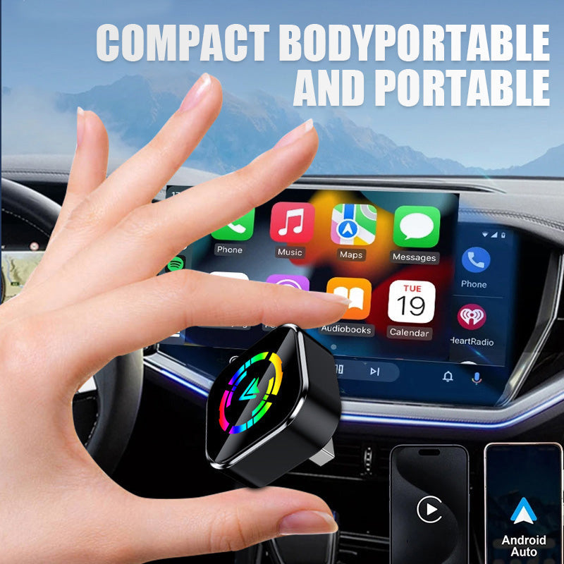 Adaptador inalámbrico 2 en 1 para iPhone y Android Auto
