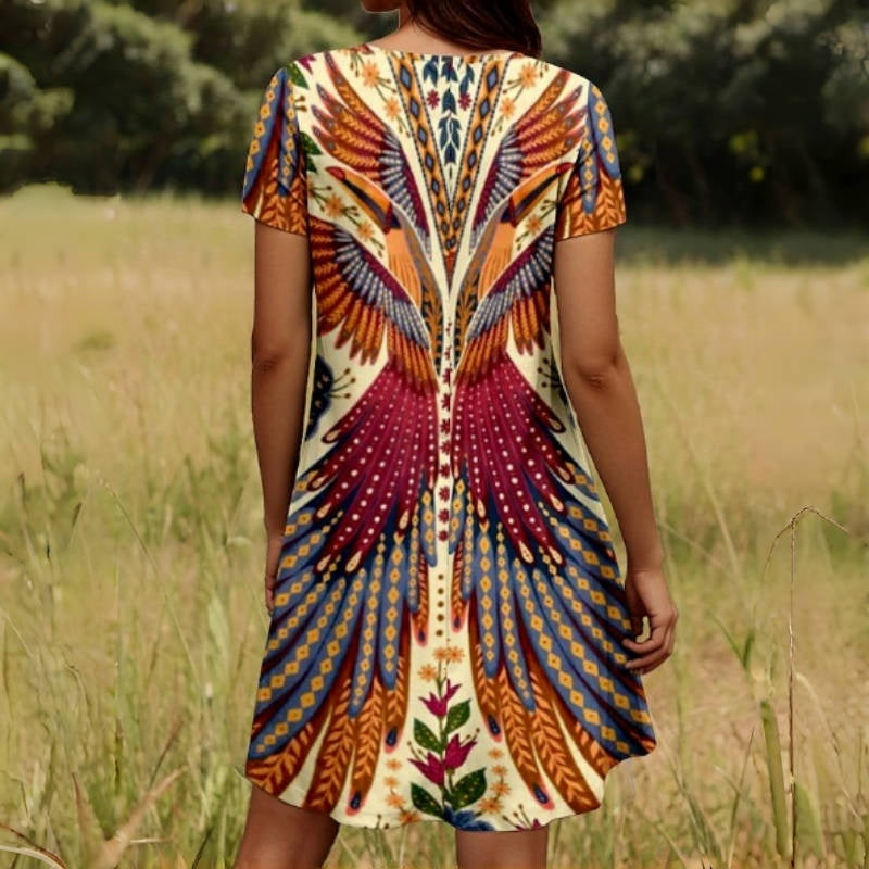 ✨Sale 50% OFF✨💃Vestido Floral de Manga Corta para Mujer🌸👗