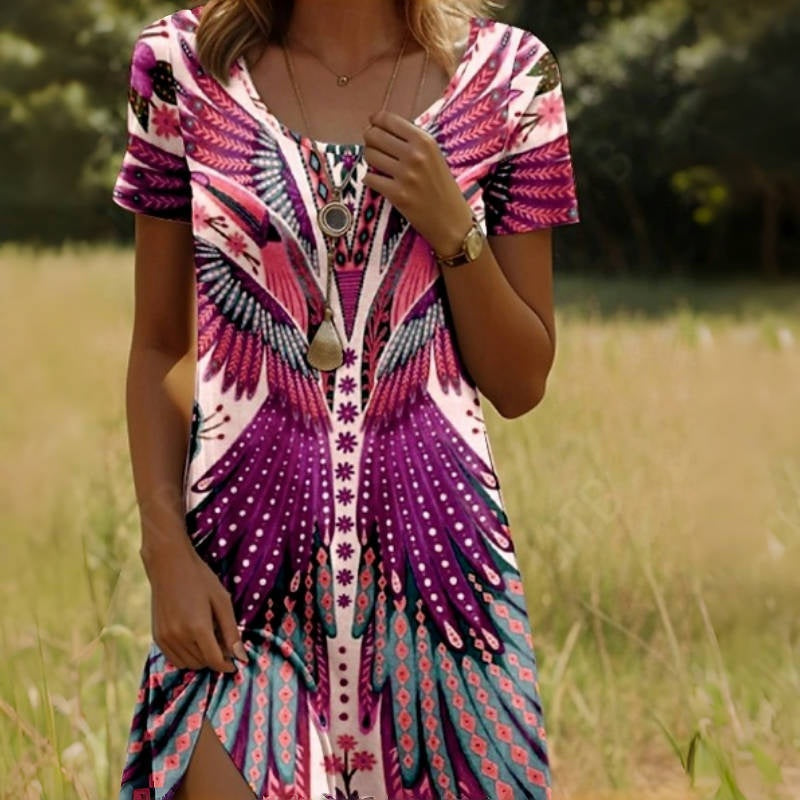 ✨Sale 50% OFF✨💃Vestido Floral de Manga Corta para Mujer🌸👗