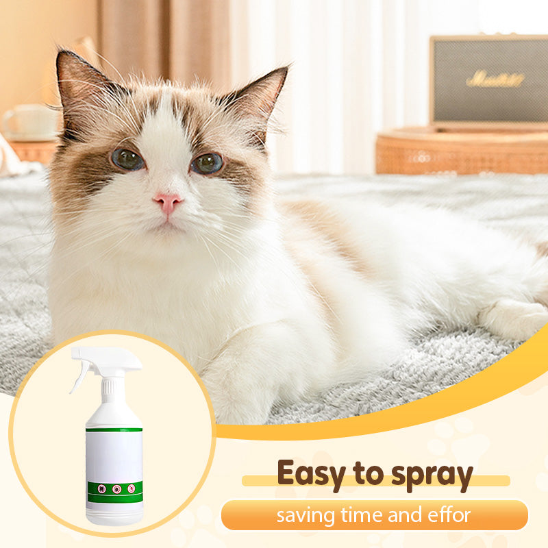 Repelente en Spray contra Pulgas y Garrapatas para Gatos y Perros