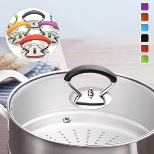 Perilla de repuesto de silicona anti-escaldaduras para tapa de olla