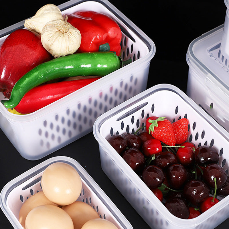 ⚡Flash Sale 50%OFF🍇3PCS Fruit Storage Container Set for Fridge with Removable Colander