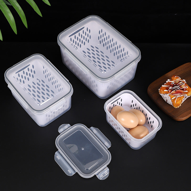 ⚡Flash Sale 50%OFF🍇3PCS Fruit Storage Container Set for Fridge with Removable Colander