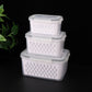 ⚡Flash Sale 50%OFF🍇3PCS Fruit Storage Container Set for Fridge with Removable Colander