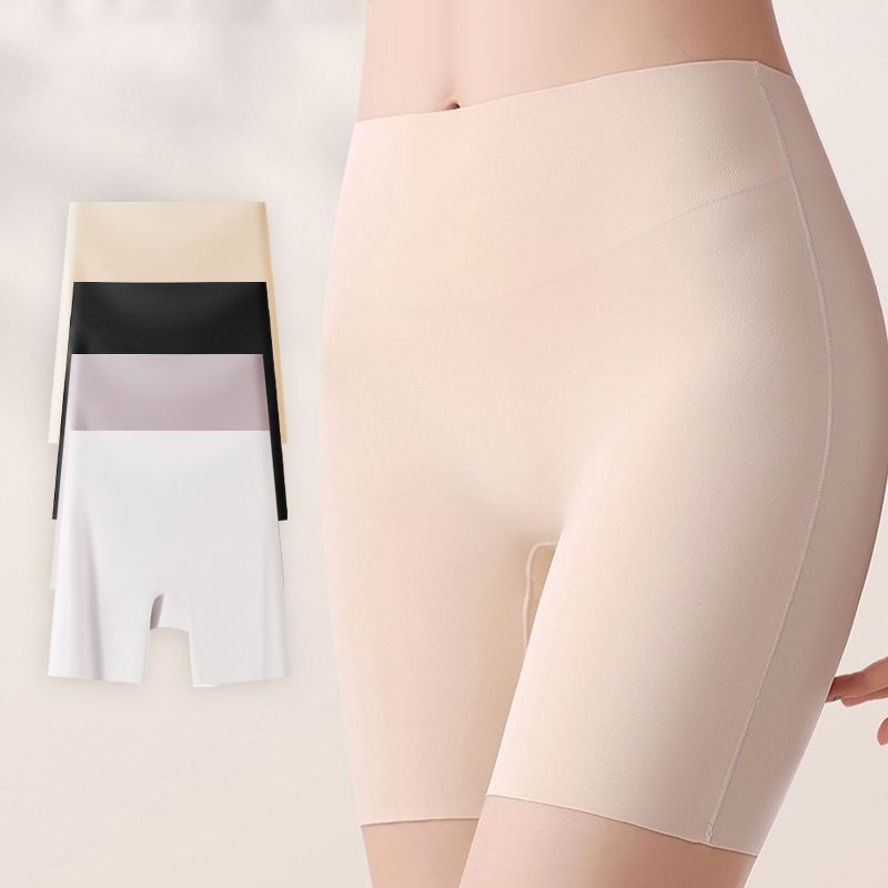 🔥45% de descuento 🔥Ropa interior de seda helada de cintura alta para mujer con control de abdomen y levantamiento de cadera