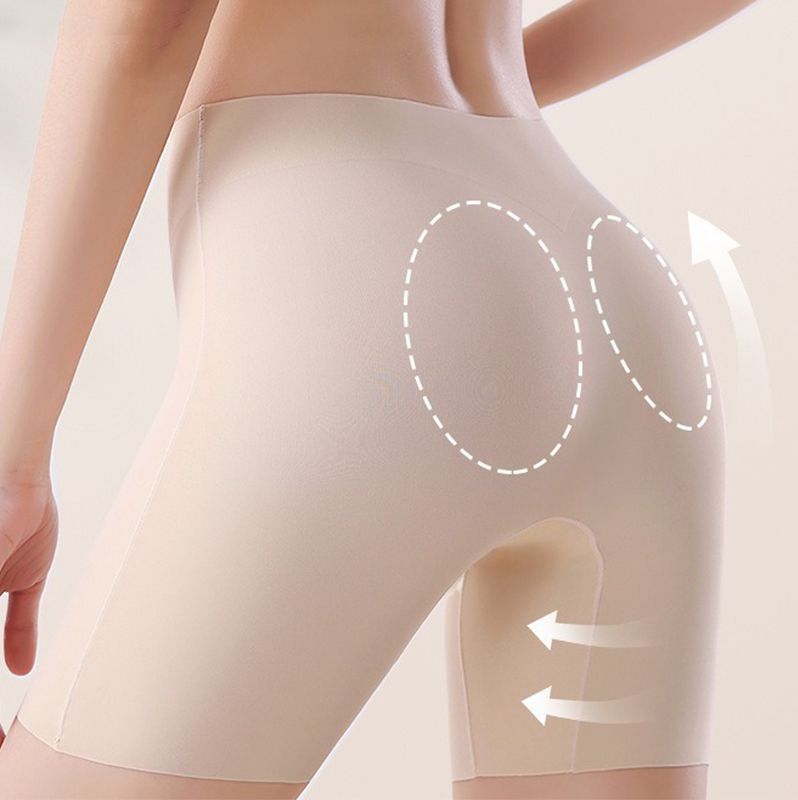 🔥45% de descuento 🔥Ropa interior de seda helada de cintura alta para mujer con control de abdomen y levantamiento de cadera