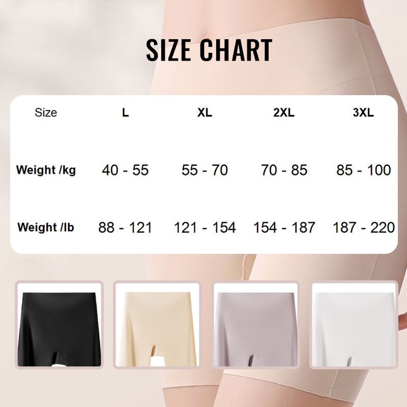 🔥45% de descuento 🔥Ropa interior de seda helada de cintura alta para mujer con control de abdomen y levantamiento de cadera
