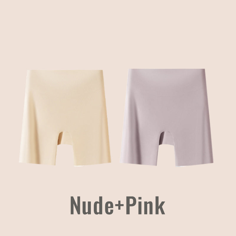 🔥45% de descuento 🔥Ropa interior de seda helada de cintura alta para mujer con control de abdomen y levantamiento de cadera