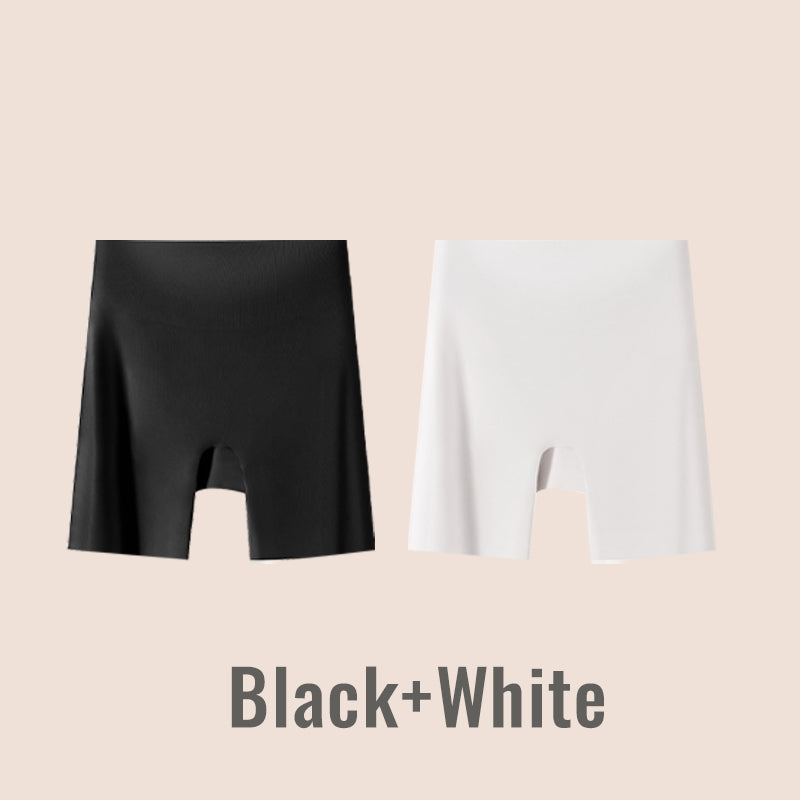 🔥45% de descuento 🔥Ropa interior de seda helada de cintura alta para mujer con control de abdomen y levantamiento de cadera