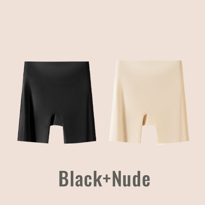 🔥45% de descuento 🔥Ropa interior de seda helada de cintura alta para mujer con control de abdomen y levantamiento de cadera