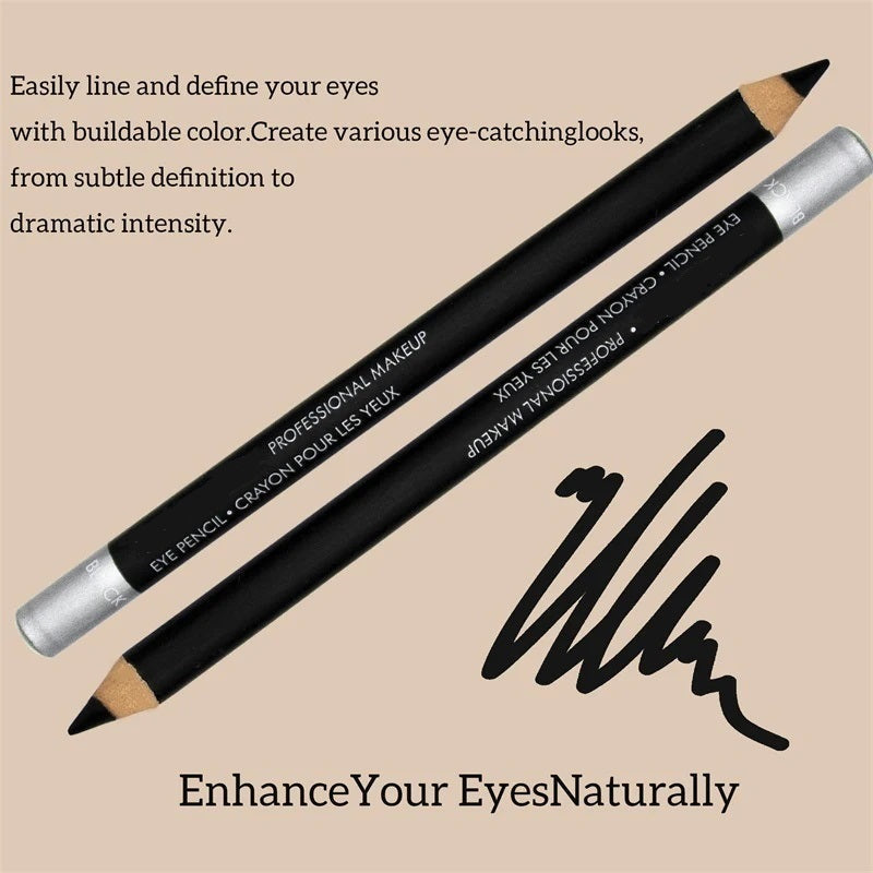 🔥 50% DE DESCUENTO – ¡COMPRA 1 Y LLÉVATE 1 GRATIS! 🔥 Delineador de ojos de madera resistente al agua | Larga duración, color intenso y fácil de aplicar 💜