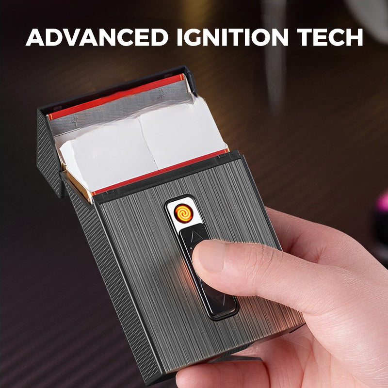 Estuche para cigarrillos con encendedo