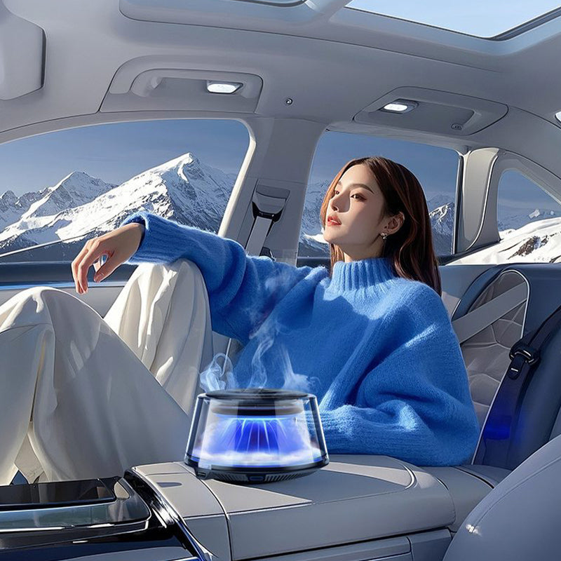 Difusor para coche Cloud Mist 2025: encendido y apagado automático con batería USB-C de 30 días y 1 recarga = 1 año de frescura